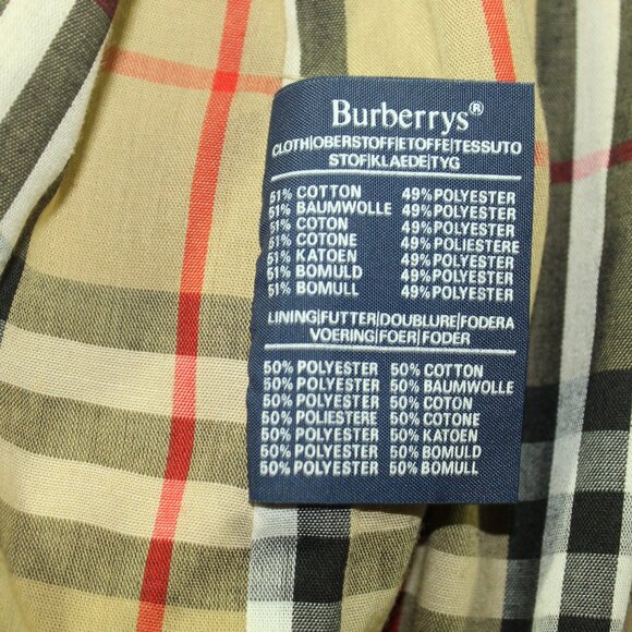 Burberrys' Kensington Double Breasted Khaki Cotton Blend Trench Coat 43" Chest - Picture 8 of 12